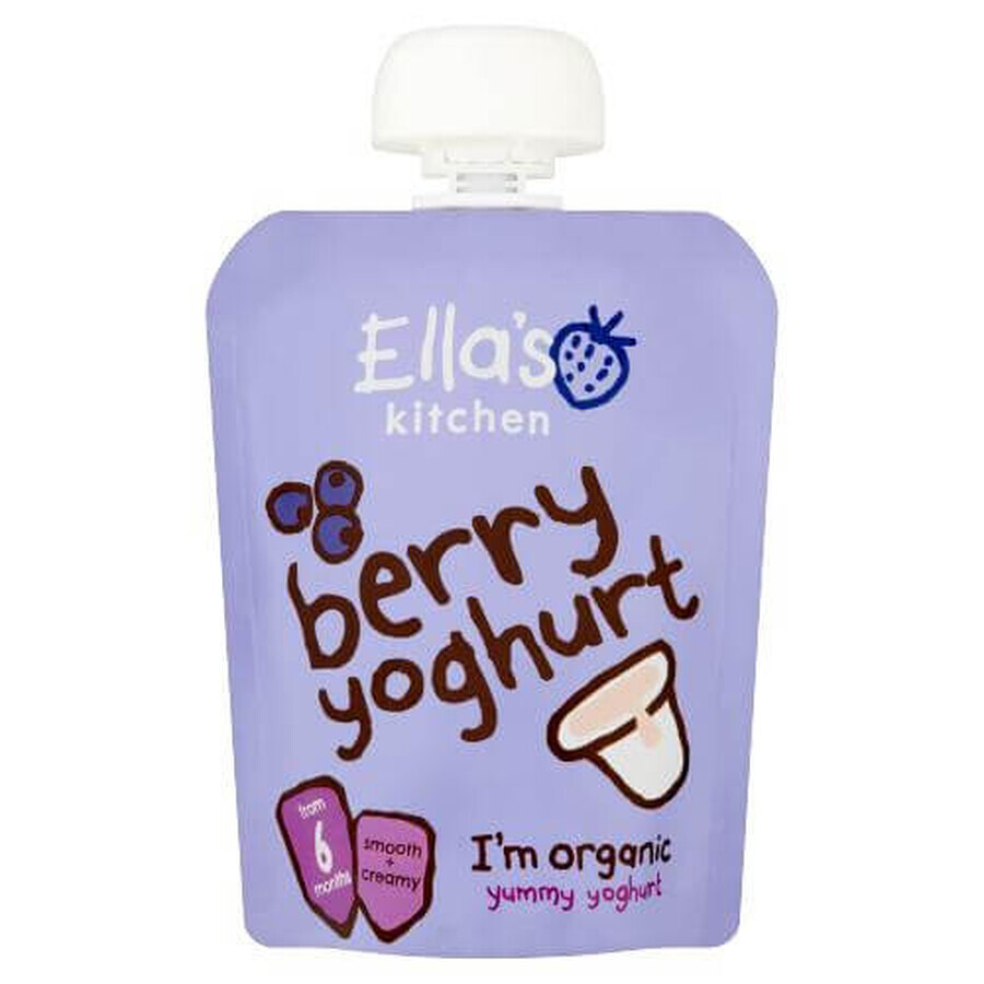 Biologische bosbessenyoghurt, + 6 maanden, 90 g, Ella's Kitchen