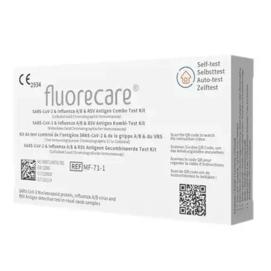 Rapid Test 4 in 1 Combo Covid19 + Flu A/B + RSV Fluorecare, 1 piece, Advent