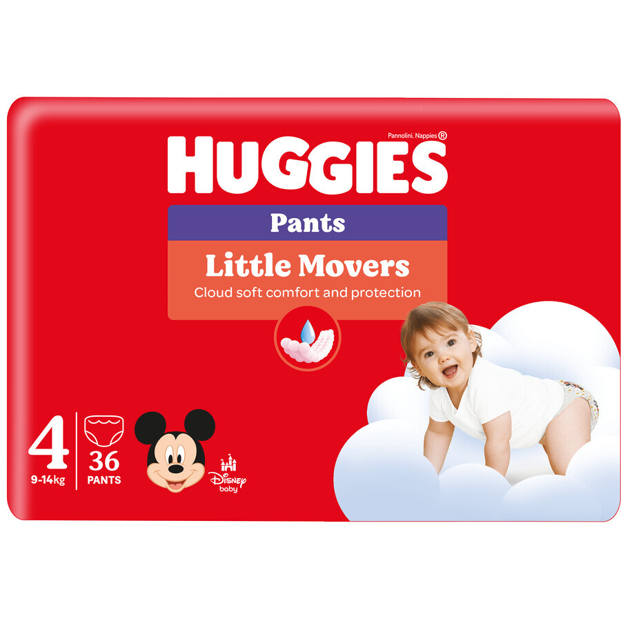 Huggies® Little Movers Broekjes 4, 36 stuks