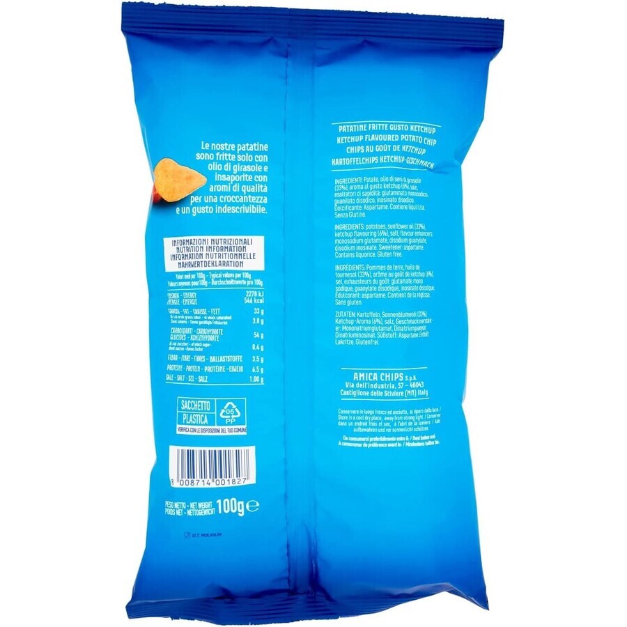 Chips met ketchup, 100 g, Amica Chips met ketchup, 100 g, Amica