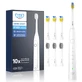 Elektrische tandenborstel + 6 reserve opzetborstels P100, Wit, JTF