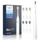 Electric toothbrush + 6 spare brush heads P100, White, JTF