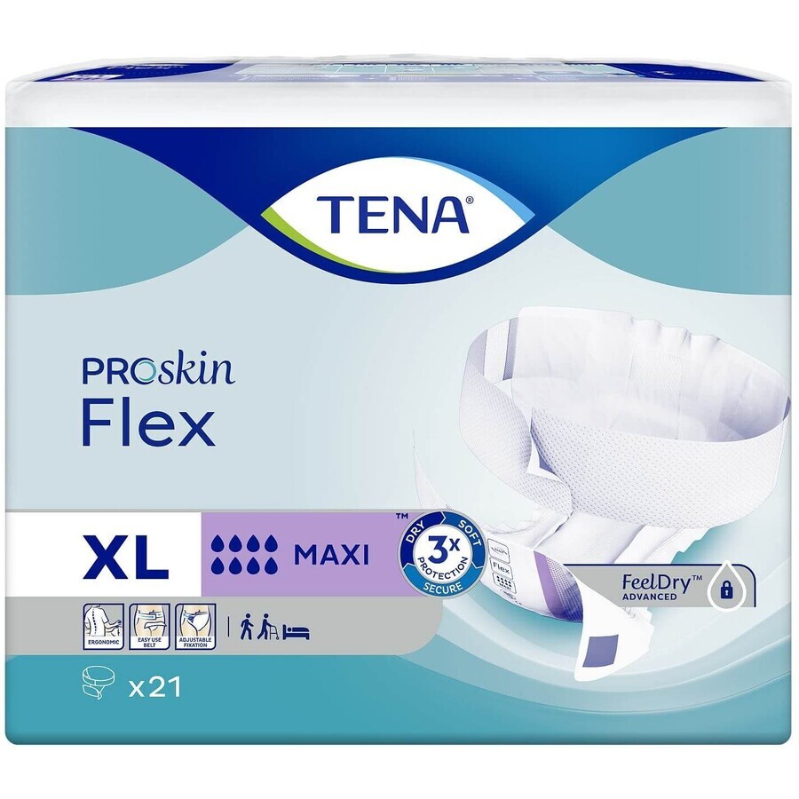Tena Flex Maxi Maxi Extra Large Absorbent briefs with quick release strap 21 pcs