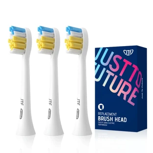 Set of 3 refills for electric toothbrush P100, White, JTF