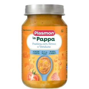 Menü mit Thunfisch, Gemüse und Nudeln, +7 Monate, 200 g, Plasmon