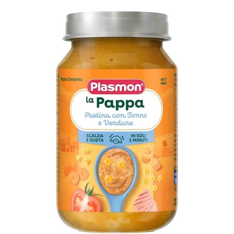 Menú con atún, verduras y pasta, +7 meses, 200 g, Plasmon