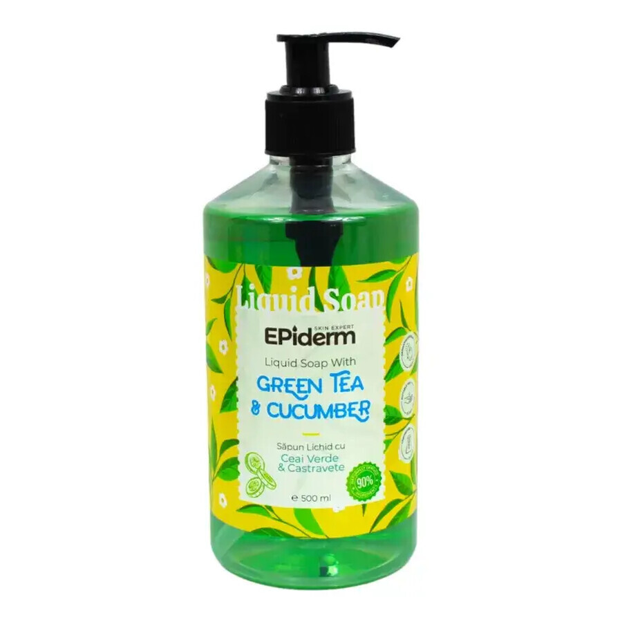 Vloeibare zeep met groene thee en komkommerextract, 500 ml, Epiderm