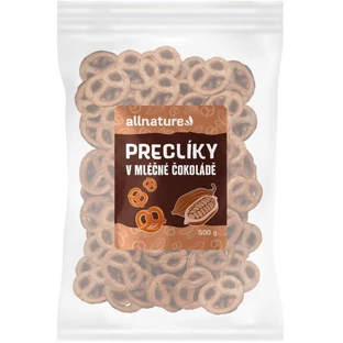 Allnature Milk chocolate covered pretzels 500 g