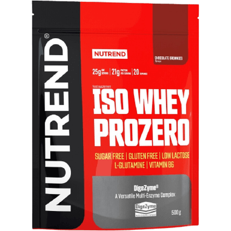 Nutrend ISO Whey Prozero brownies de chocolate 500 g