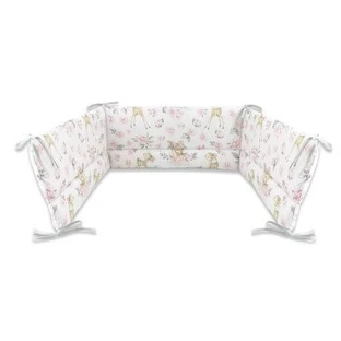 Wiegbekleding met linten, 120x 60 cm, Sweet Deer Pink, MimiNu