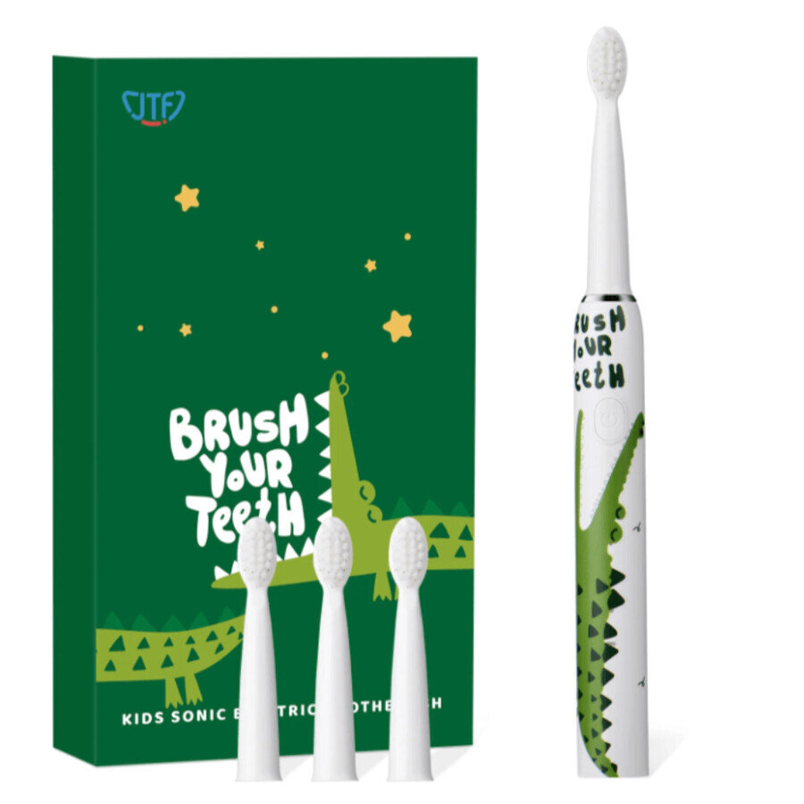 Brosse à dents électrique pour enfants + 4 têtes de rechange J20C, Green, JTF