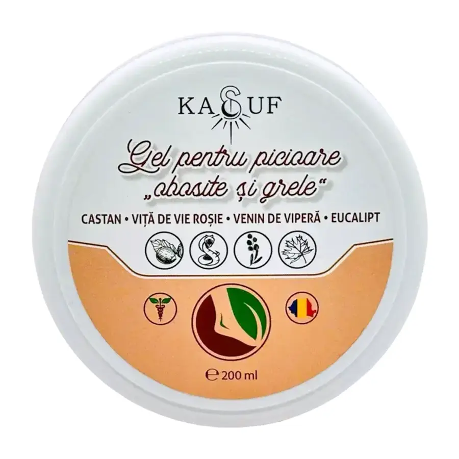 Gel pentru picioare obosite si grele, 200 g, Kasuf