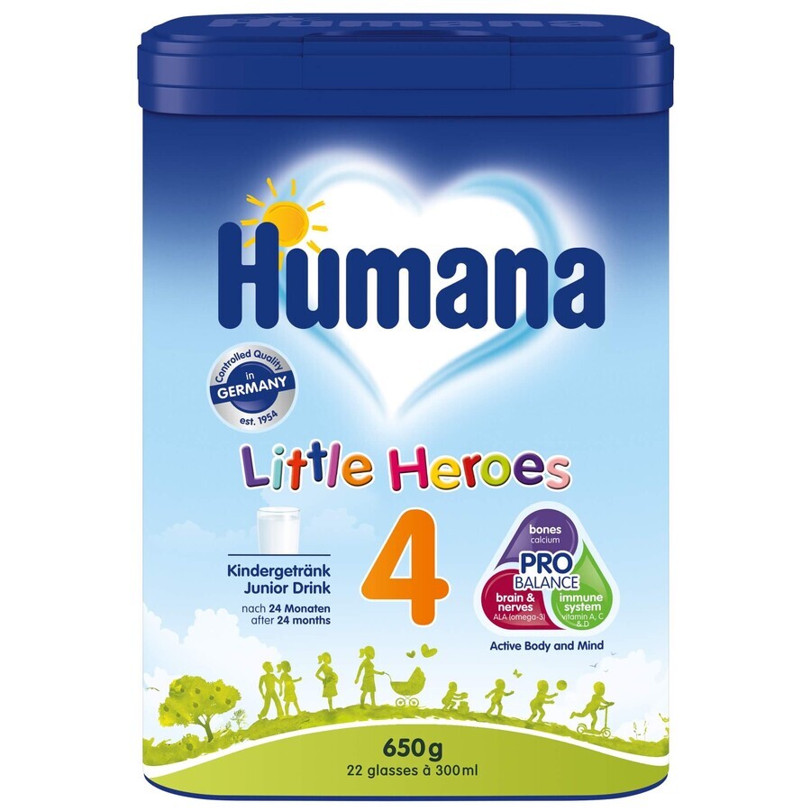 Formula milk Little Heroes 4, 24 months+, 650 g, Humana