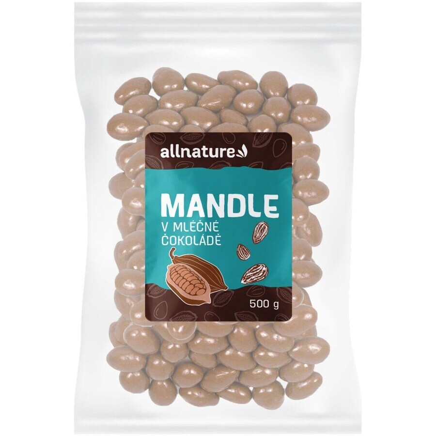 Allnature Milk Migdale acoperite cu ciocolată 500 g