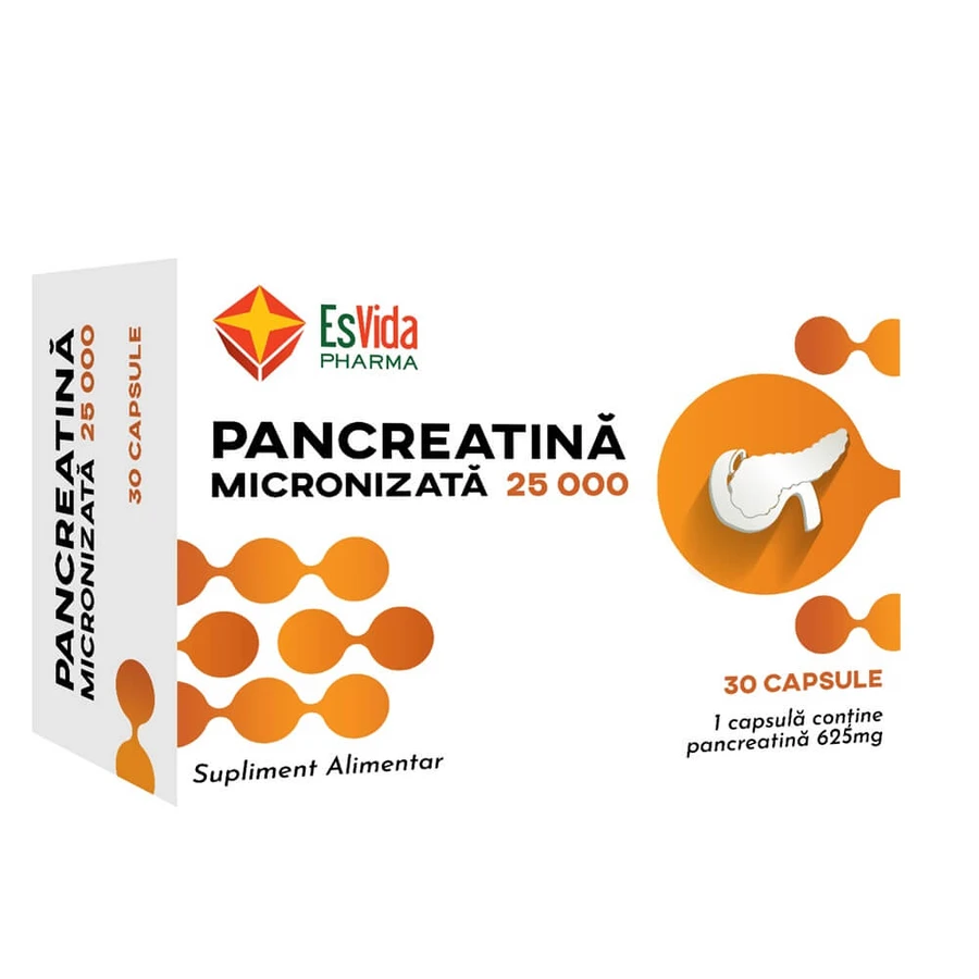 Pancreatina Micronizata 25000, 30 capsules, Esvida Pharma