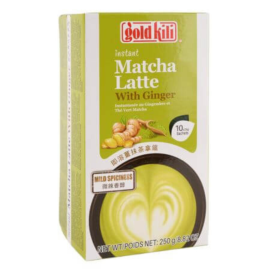 Boisson instantanée Matcha Latte au gingembre, 10x25 g, Econatur