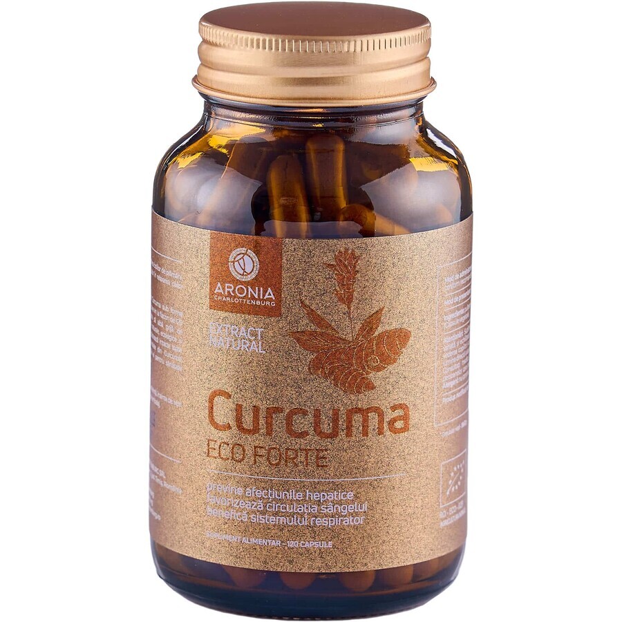 Turmeric Eco Forte natural extract, 120 capsules, Aronia Charlottenburg