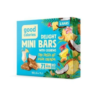 Mini barres avec noix de cajou et saveur Pina Colada, 102 g, Bonnes Calories
