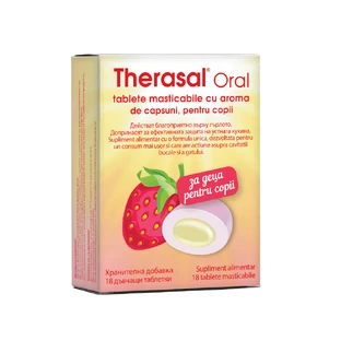 Therasal Oral voor kinderen, 18 kauwtabletten, Aardbei, Vedra