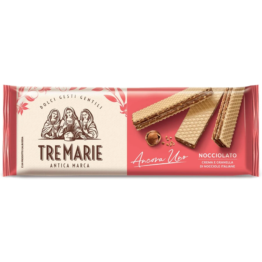 Gaufrette à la crème de noisettes, 140 g, Tre Marie