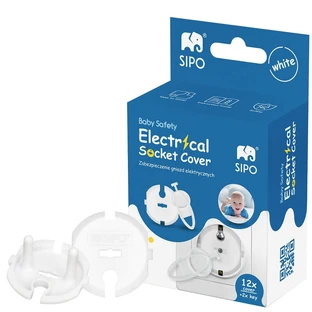 Set of 12 protective covers for socket outlets with grounding, Sipo