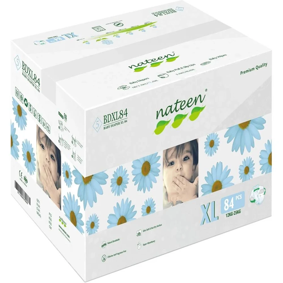 Couches hypoallergéniques Flex&Fit Premium, 12-25 kg, 84 pièces, Nateen
