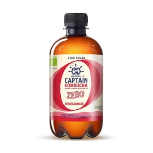 Bebida Kombucha ecológica sin azúcar Granada, 400 ml, El Capitán GUTsy