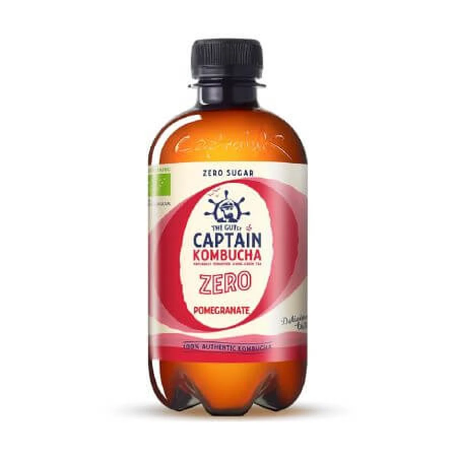 Bebida Kombucha ecológica sin azúcar Granada, 400 ml, El Capitán GUTsy