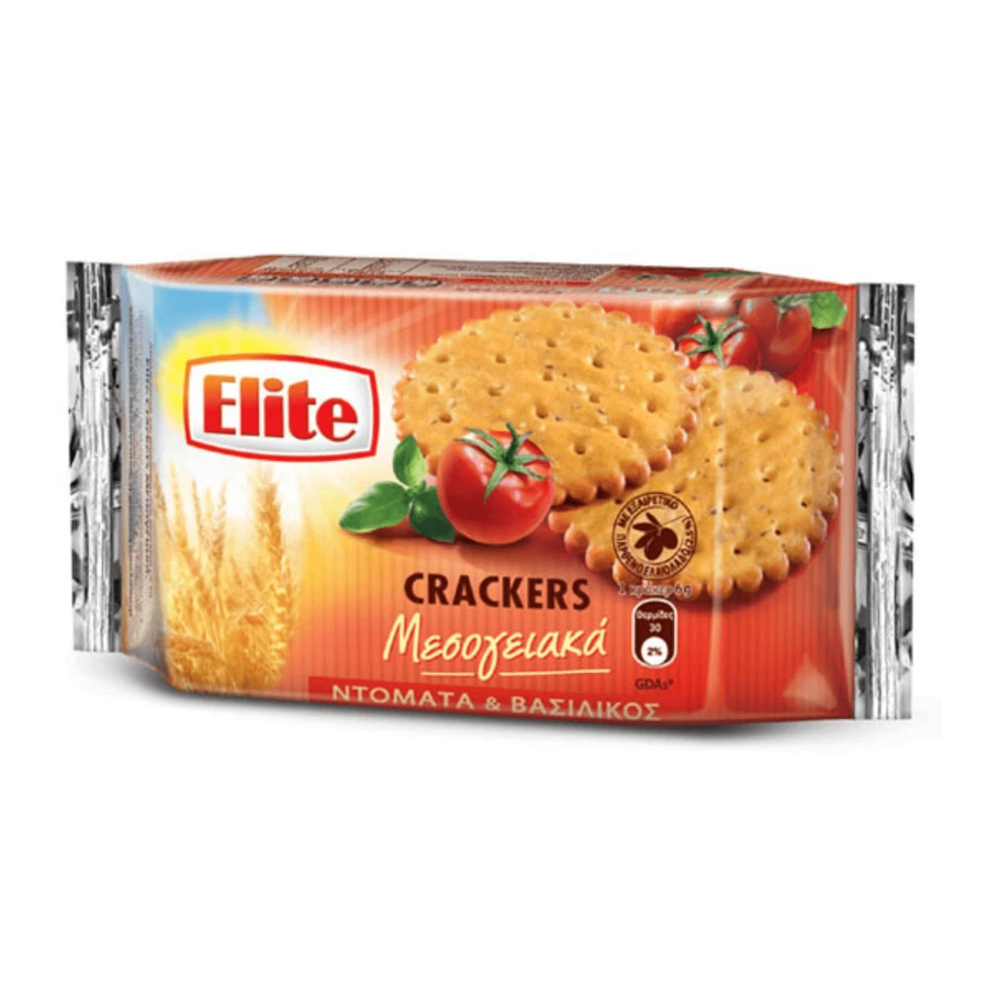Mediterranean crackers with tomato and basil Elite, 105 g, Elbisco