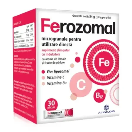 Ferozomal, 30 sobres, Alcaloide