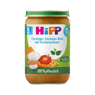Piurea Bio romige groenten met rijst en naut, +8 maanden, 220 g, Hipp