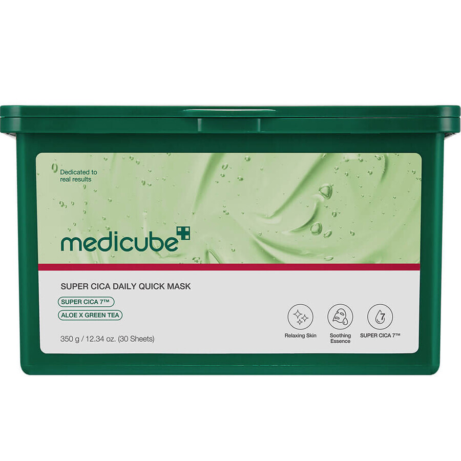 Masques de visage Daily Quick Super Cica, 30 pièces, Medicube