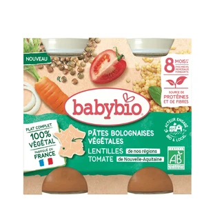 Biologische groente bolognese pasta, 2x200 g