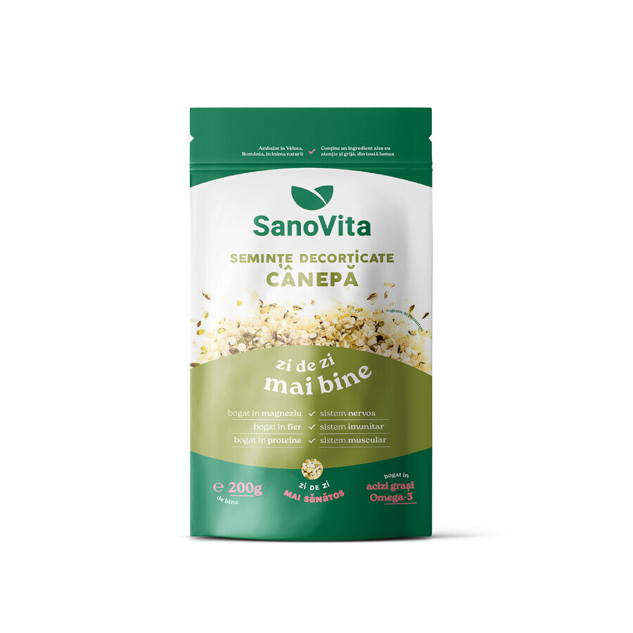 Hulled hemp seeds, 200 g, SanoVita