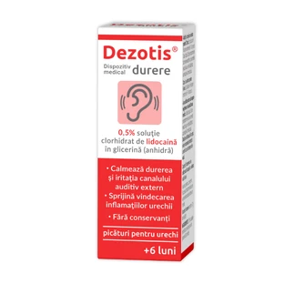 Dezotis oordruppels, 0,5% Lidocaïne, 7 g, Zdrovit