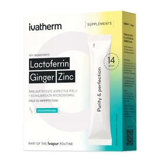 Zink voor acnegevoelige huid Lactoferrine Gember, 14 sachets x 4g, Ivatherm