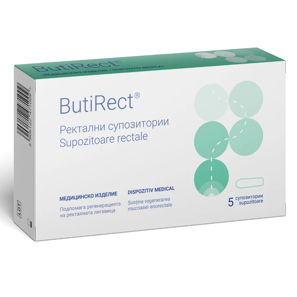 ButiRect, rectal suppositories, 5 pieces, NaturPharma