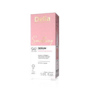 Smoothing moisturizing serum for face and décolleté, 30 ml, Delia
