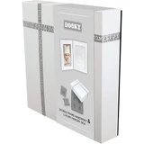 Caja de recuerdos para bebé con kit de huellas dactilares 2D Marco doble, Blanco, Dooky