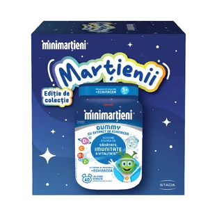 Gummibärchenpackung mit Echinacea Minimartieni, + 3 Jahre, 60 Gummibärchen + Schlüsselanhänger, Walmark