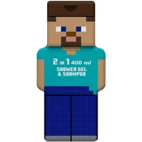 Douchegel en shampoo 2 in 1, Minecraft Steve, 400 ml, Air Val