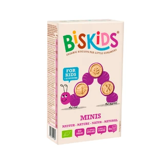 Biskids mini galletas ecológicas sabor manzana Biskids, + 36 meses, 120 g, Belkorn