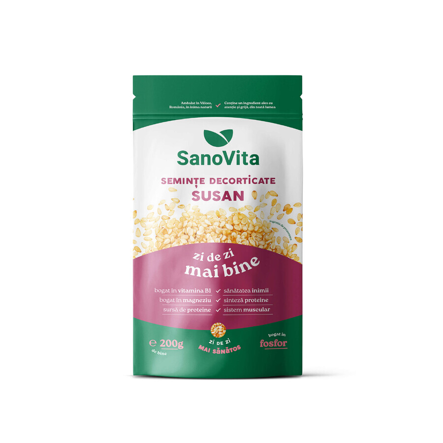 Semillas de sésamo sin cáscara, 200 g, SanoVita