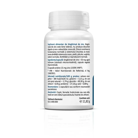 Zinc Bisglycinate, 60 capsules, Zenyth