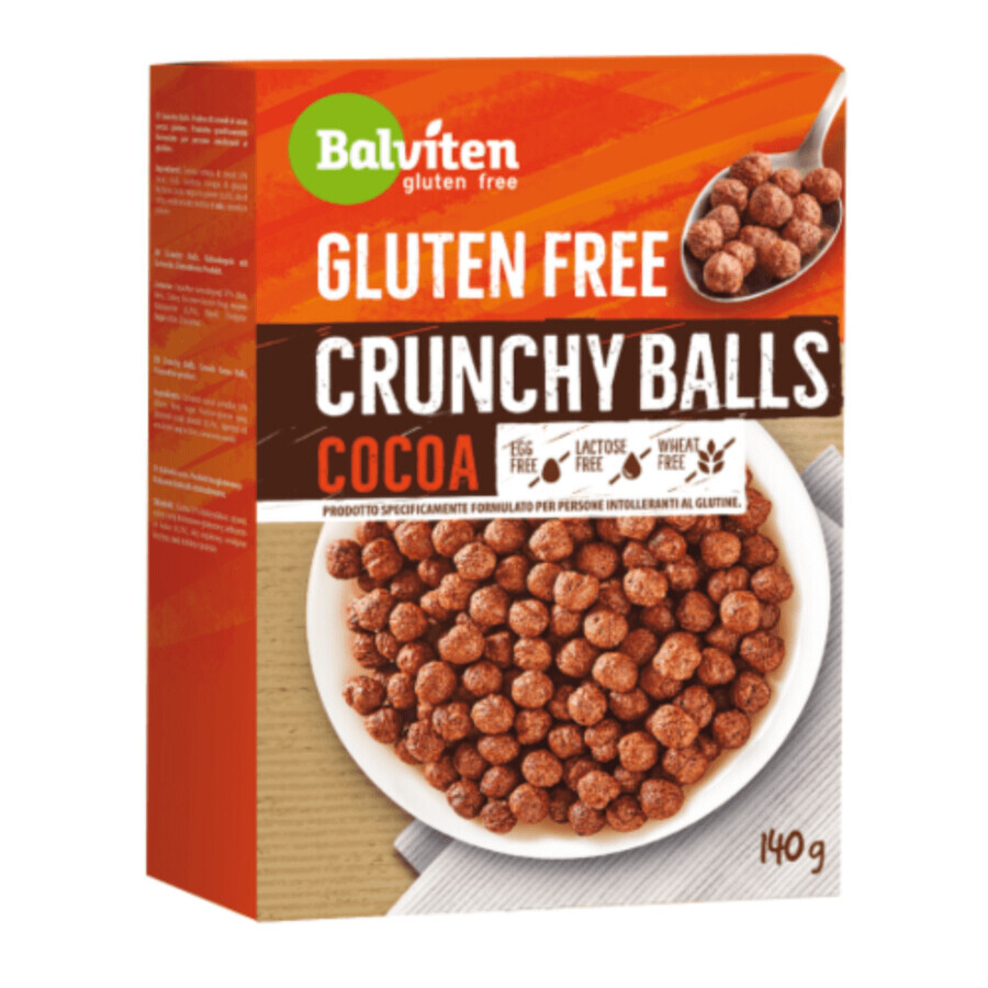 Crispy gluten free cereals with cocoa, 140 g, Balviten