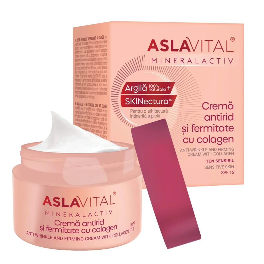 Crema antiarrugas y reafirmante con colágeno MineralActiv, 50 ml, Aslavital