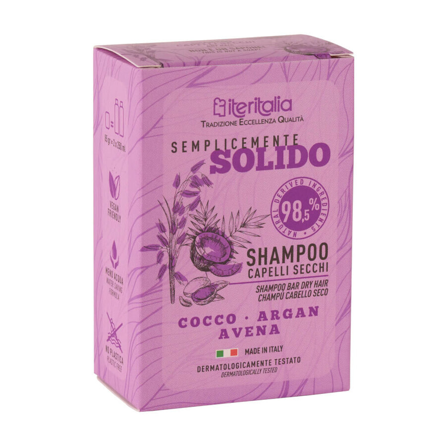 Solid shampoo with oat extract, 85 g, Iteritalia