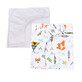Set van 2 katoenen lakens, 120x60 cm, Wit, Dieren, Fic Baby