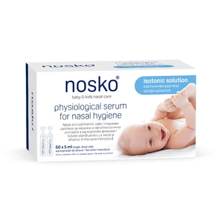Suero fisiológico, Solución isotónica, 60 monodosis x 5 ml, Nosko
