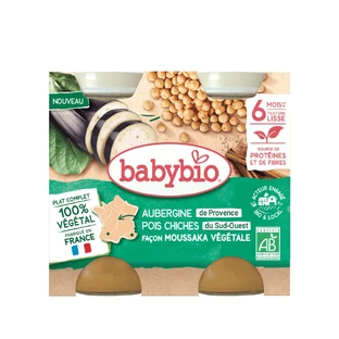 Moussaka végétarienne bio, 6 mois+, 2x200 g, Babybio